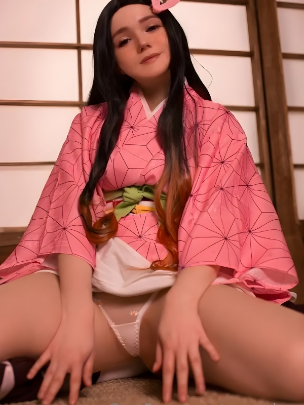 Cosplay Nezuko Kimetsu no Yaiba cute R34