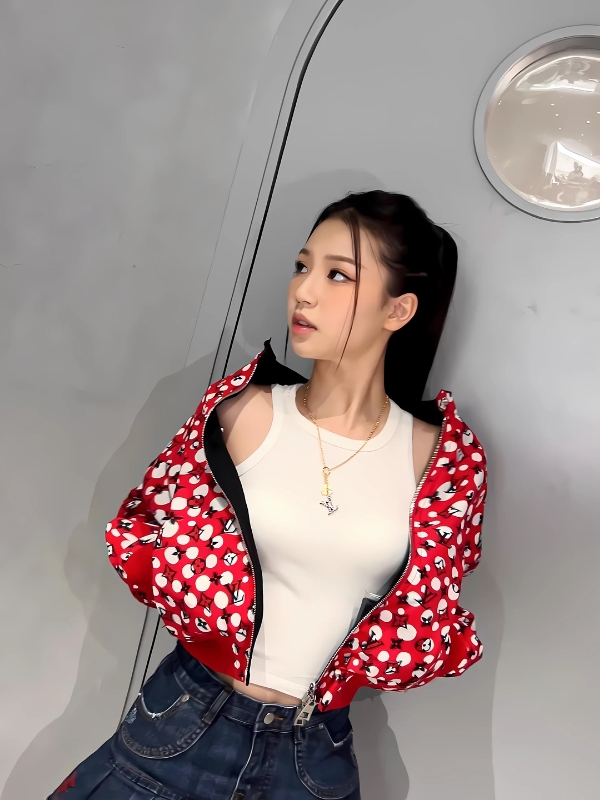 Amee sexy trẻ trung với áo khoác đỏ