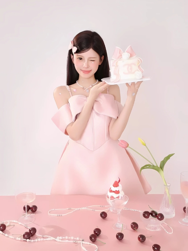 Gái xinh cầm bánh chúc sinh nhật dễ thương