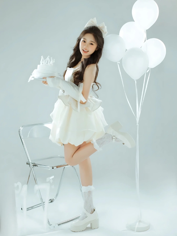 Ảnh gái đẹp mừng sinh nhật cùng bóng bay