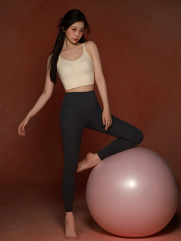 Ảnh gái xinh tập yoga với bóng yoga