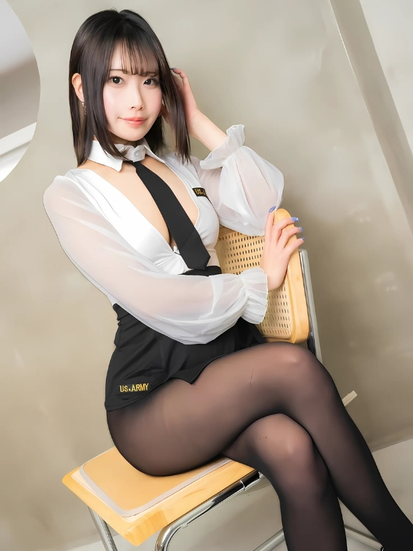 Gái xinh mặc quần tất phối sơ mi cực cuốn