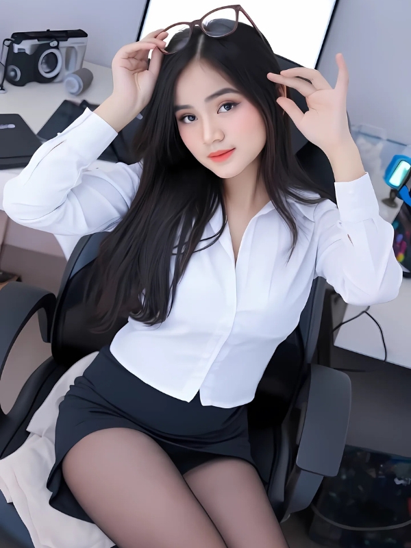 Gái xinh mặc váy ngắn mix sơ mi trắng