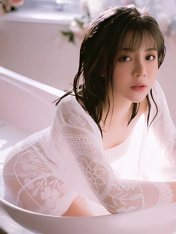 Gái xinh TikTok diện áo trắng xuyên thấu