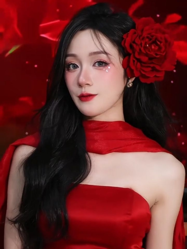 Gái xinh TikTok hóa thân nàng đỏ kiêu kỳ