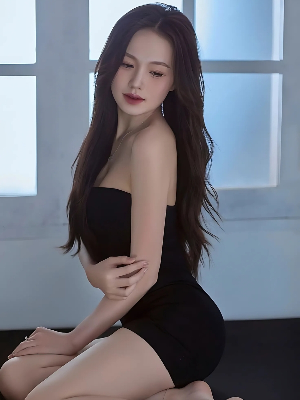 Gái xinh TikTok mặc đầm đen quyến rũ