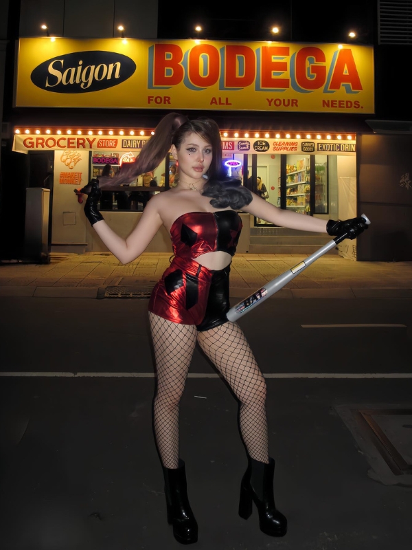 Thần thái gợi cảm giữa phố đêm rực rỡ