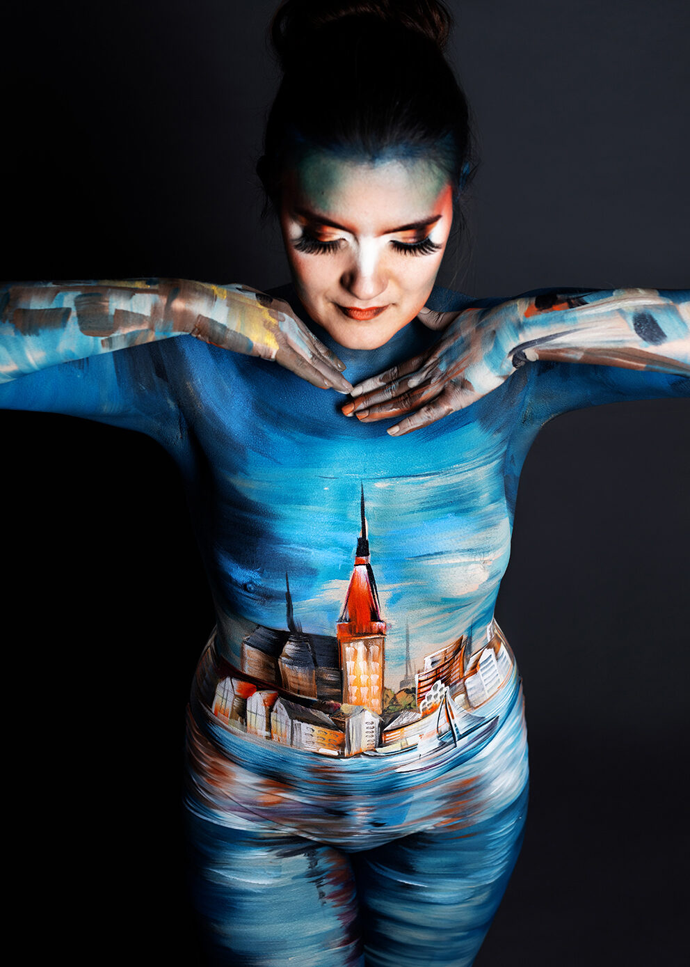 Ảnh gái xinh body painting - 7
