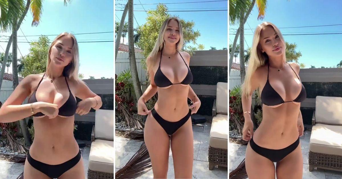 Gái xinh mặc đồ thiếu vải TikTok bikini - 16