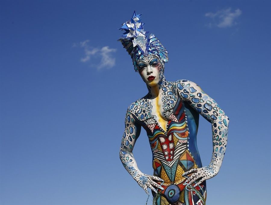 Ảnh gái xinh body painting - 23